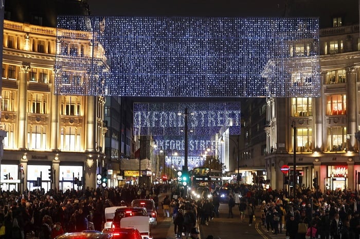 Oxford Street to cut ‘opening hours’ for Christmas lights amid energy crisis