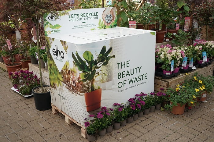Dobbies teams up with Elho on plant pot recycling bins