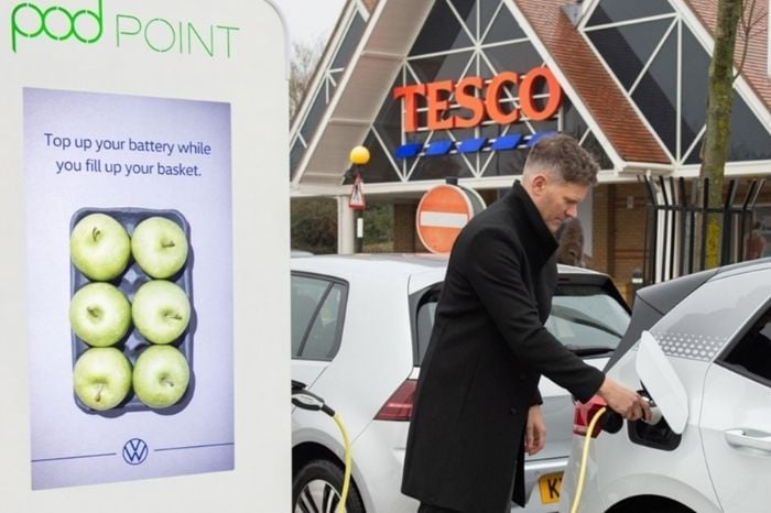 Tesco reports 300% increase in use of its electric vehicle charging points