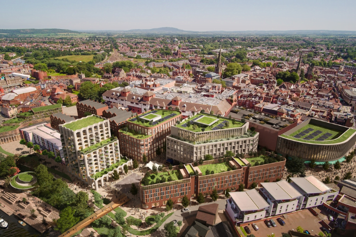 Shrewsbury’s eco regeneration plans to bring together hospitality, retail and public space