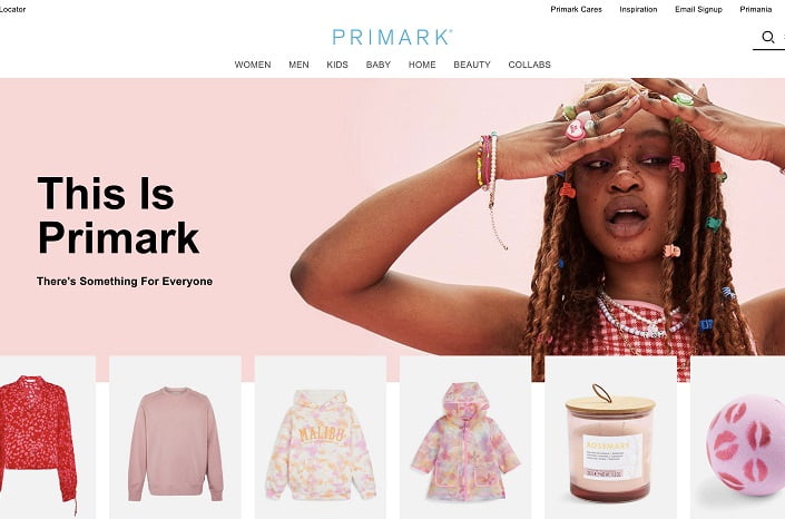 Primark unveils new website