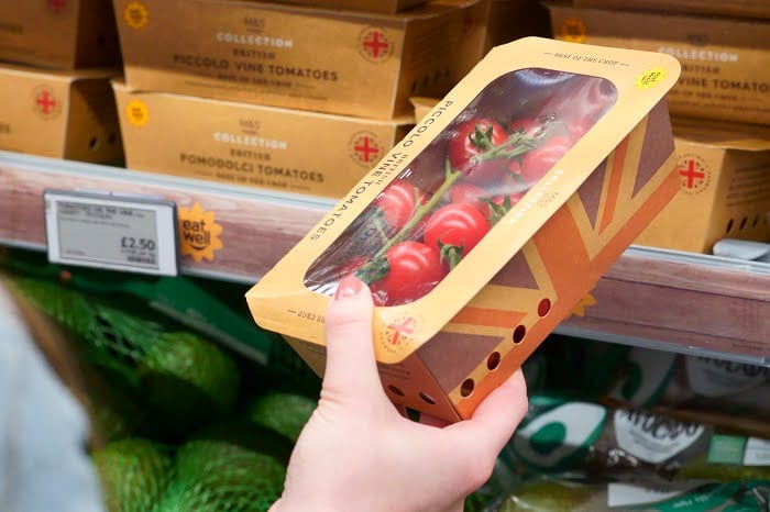 Marks & Spencer launches recyclable tomato packaging