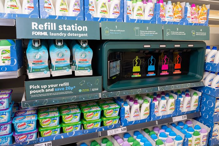 Lidl trials on-the-shelf smart refills