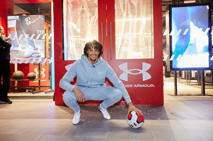 Liverpool FC and England defender smashes open new Under Armour Brand House