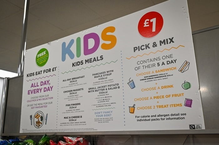 Asda extends £1 kids café meal throughout half-term