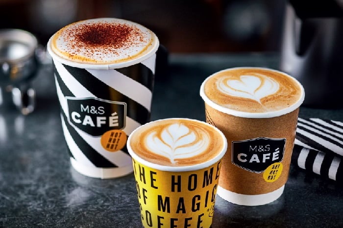 M&S Food launches 100% paper, plastic-free and easily recyclable takeaway coffee cup