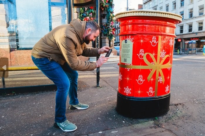 Royal Mail brings singing Christmas postboxes to four UK cities