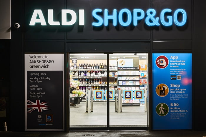 Aldi adds contactless payment option at checkout-free store