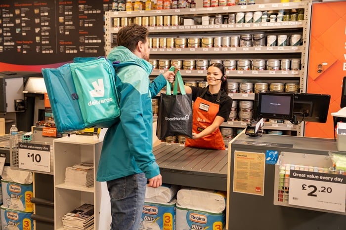 B&Q extends Deliveroo rapid delivery trial to more towns and cities