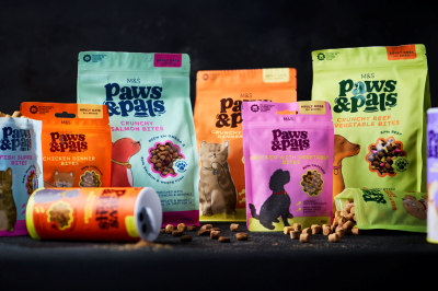 M&S launches own-brand pet food range Paws & Pals