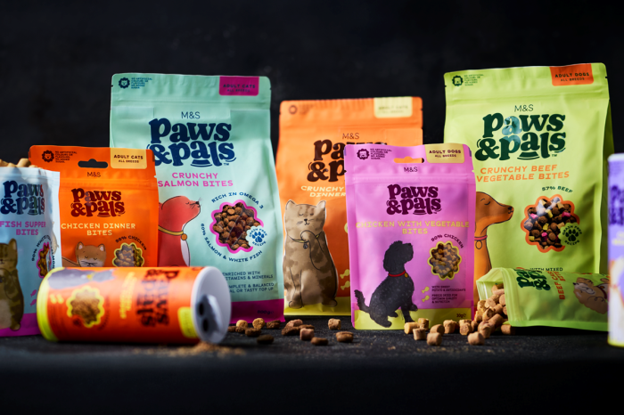M&S launches own-brand pet food range Paws & Pals